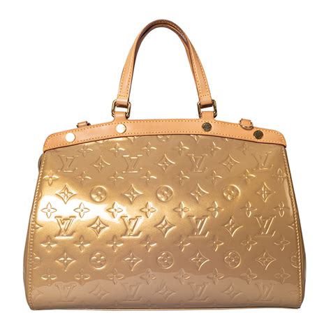 Beige Poudre Monogram Vernis Brea MM Bag 